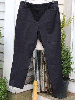 LOFT Petite Outlet Black Sutton Skinny Ankle Curvy Stretch Pants Sz 12P